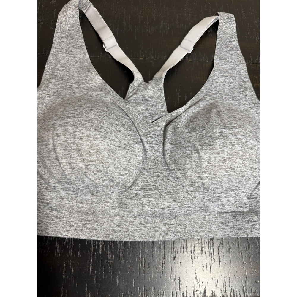 SOMA Enbliss Racerback Sports Bra Size L Heather Gray Wireless Seamless Comfort